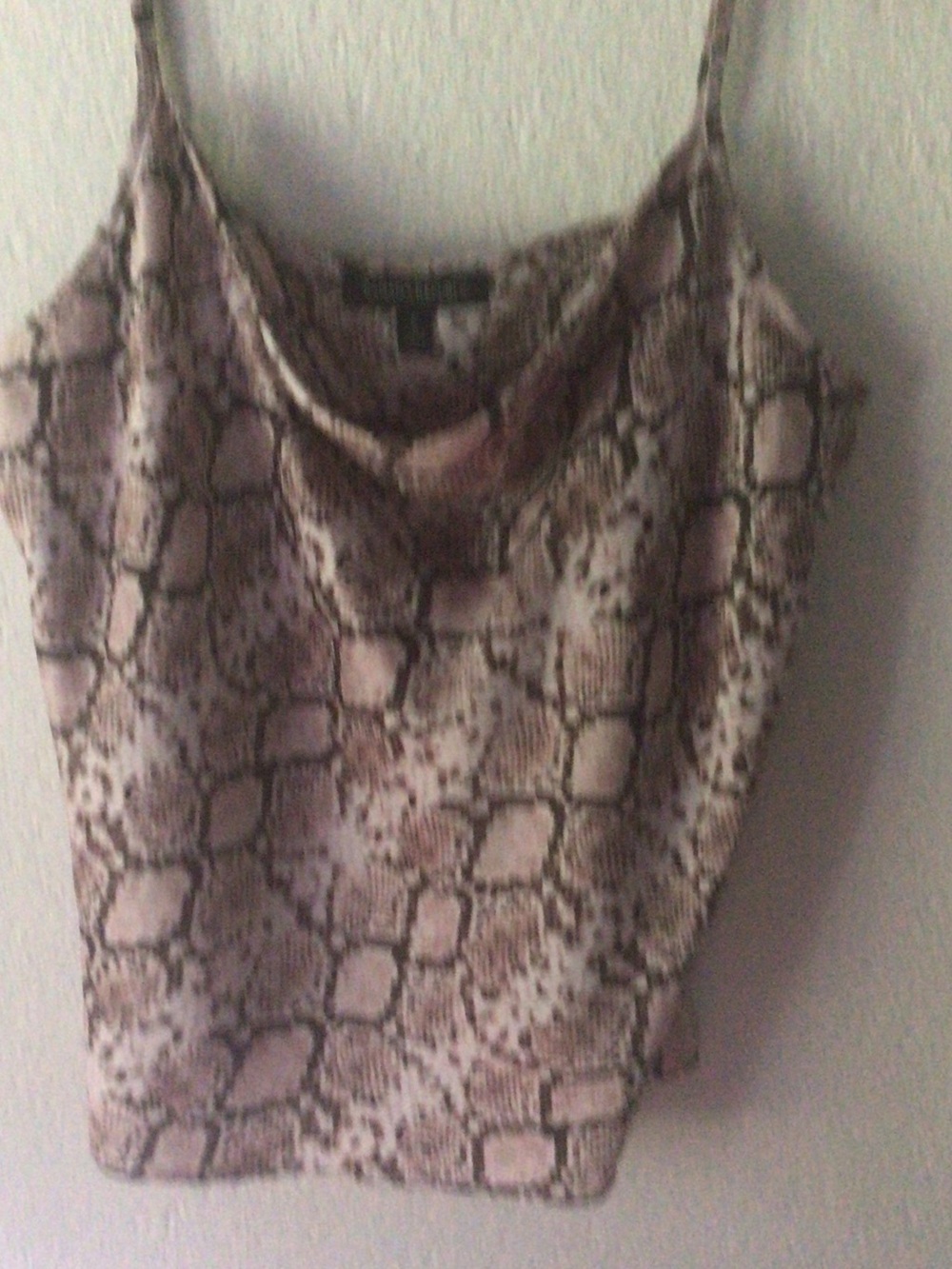 Banana Republic Snake-Print Cowl Neck Sleeveless Top-Pink & Brown